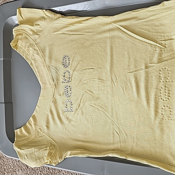 NEW Bebe Rhinestone short sleeve top - Picture 2 of 3